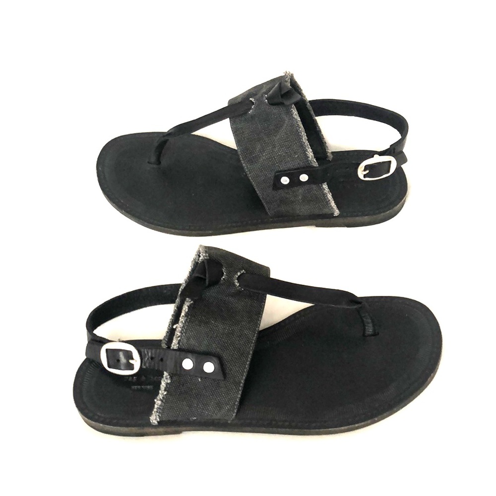 rag & bone “Claire” Black Canvas Sandal